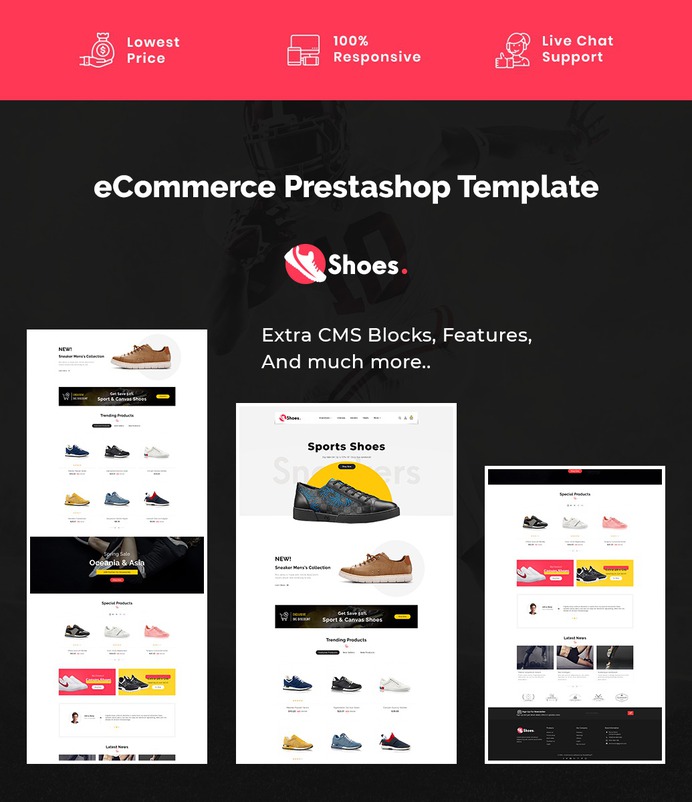 #Sports & #Footwear Store - #Prestashop #Responsive #Theme | #TemplateTrip #eCommerce #Website #Template