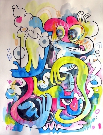 .. Wired - F C H i C H K 'L #burgerman #jon #illustration #painting #spray
