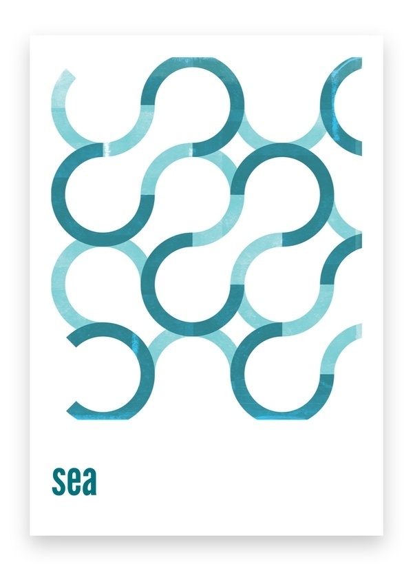 Minimal Retro Posters on the Behance Network #pattern #design #graphic #sea #poster