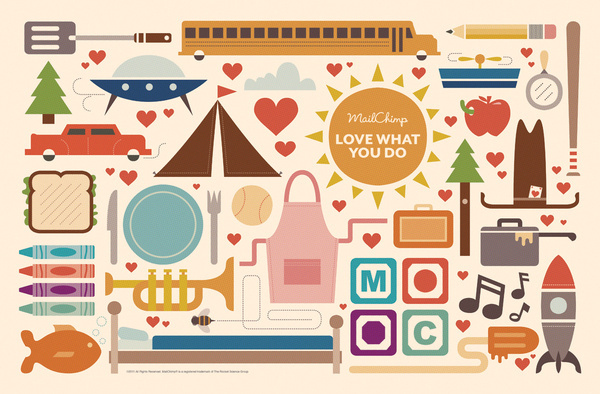 LoveWhatYouDo_Cover #flat #colour #icons