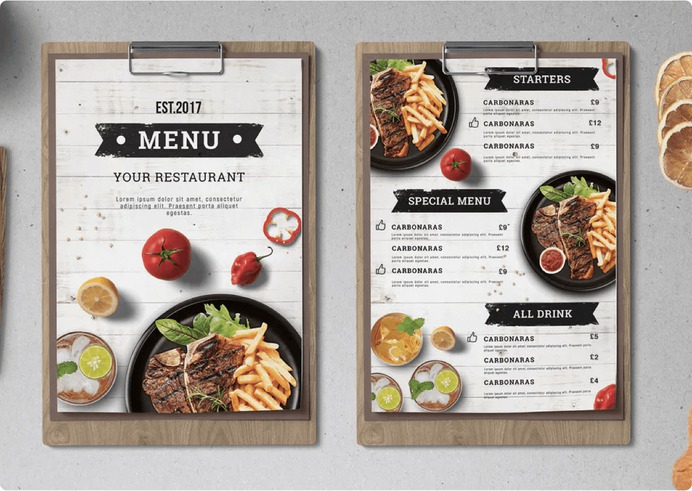 Takeaway Menus - Unique designs, high-quality papers and on-time delivery