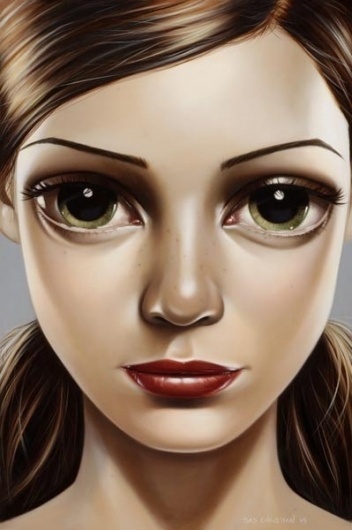 new-day.jpg 399×600 pixels #eyes #illustration #art #girl