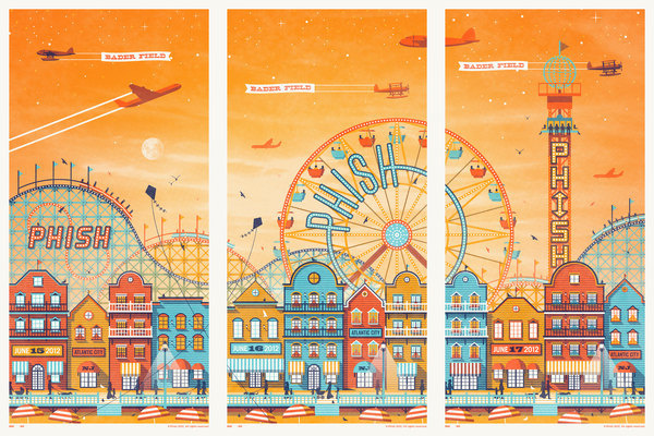 phish_atlantic_city_triptych #illustration #vintage