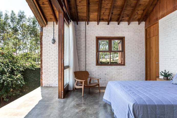 Holiday Family-Home Built of Red Stone and Old Bricks