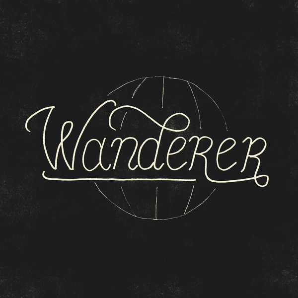 Wanderer Art Print #lettering #wanderlust #travel #wander #hand #typography