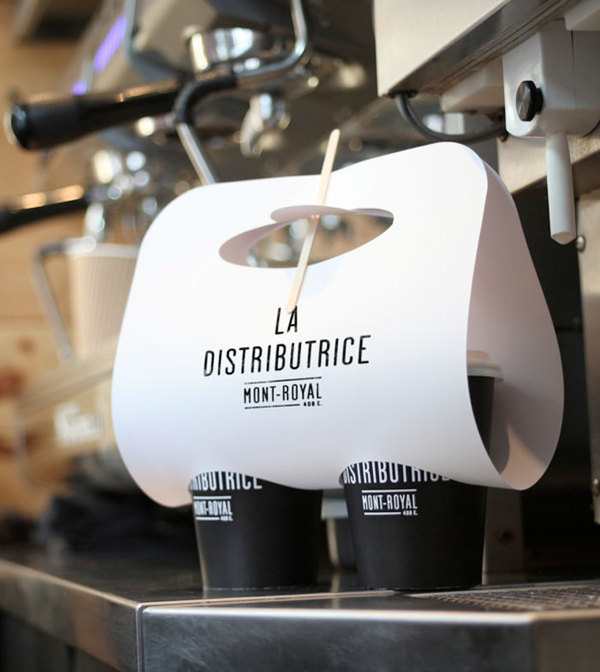 La Distributrice: Smallest cafe place in NorthÂ America The Dieline #packaging