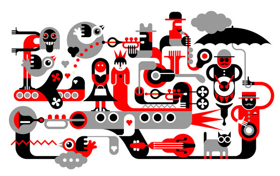 Wedding ceremony. #vector #white #airplane #illustration #rain #holiday #art #music