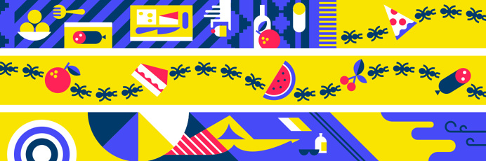 EHD, eight hour day, target, minneapolis, illustration, shape, geometry, summer
