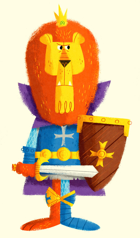 King lionheart #lion #texture #illustration #knight #king