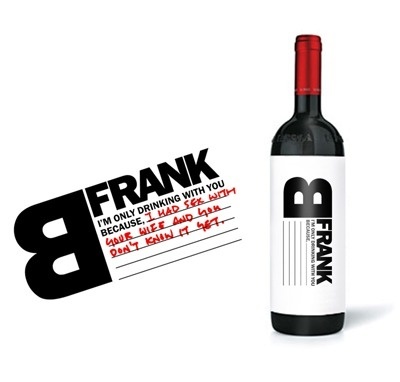 BFrank Wine : TACN Studio #packaging #bfrank #graphic #label #wine #honesty