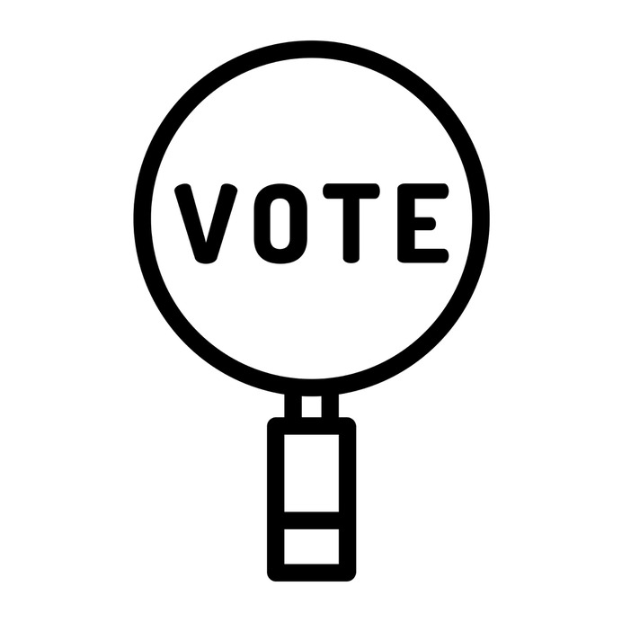 See more icon inspiration related to vote, ui, loupe, chcklist, voting, election, election icons, lists, pencil, magnifying glass and interface on Flaticon.
