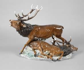 Rosenthal large stag group #porcelain