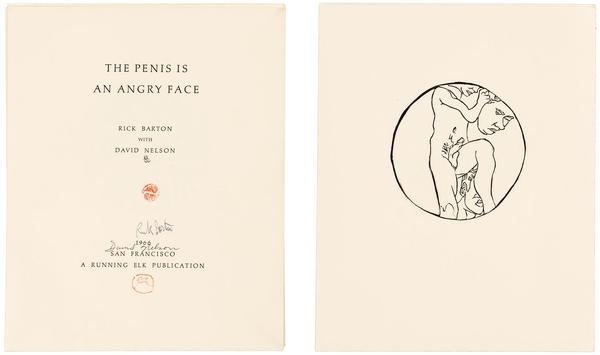 The Penis is an Angry Face Price Estimate: $200 $300 #illustration #book #typography