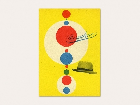 Display | Borsalino Postcard Max Huber Design | Collection #max #huber #borsalino