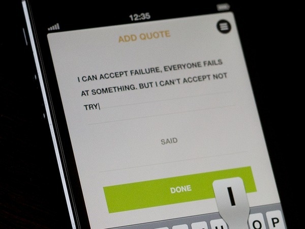 QUOTATO - Input form #flat #form #input #button #iphone #app #add #ios #fields