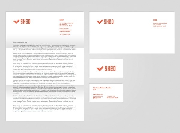 Shed Stationery #visual #business #branding #card #design #brand #envelope #identity #stationery #logo #letterhead