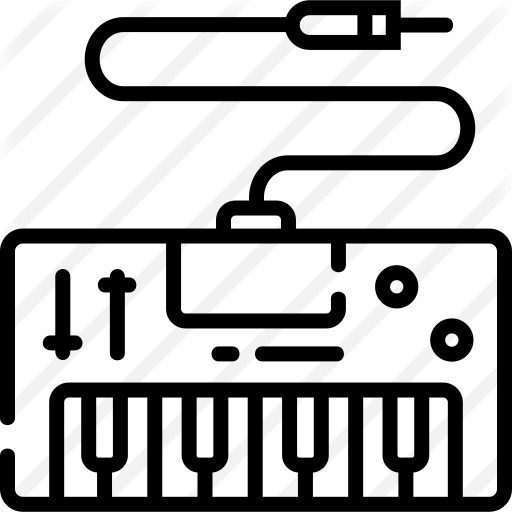 See more icon inspiration related to electric keyboard, music and multimedia, electric piano, music instrument, musical instrument, piano, electronics, keyboard and music on Flaticon.