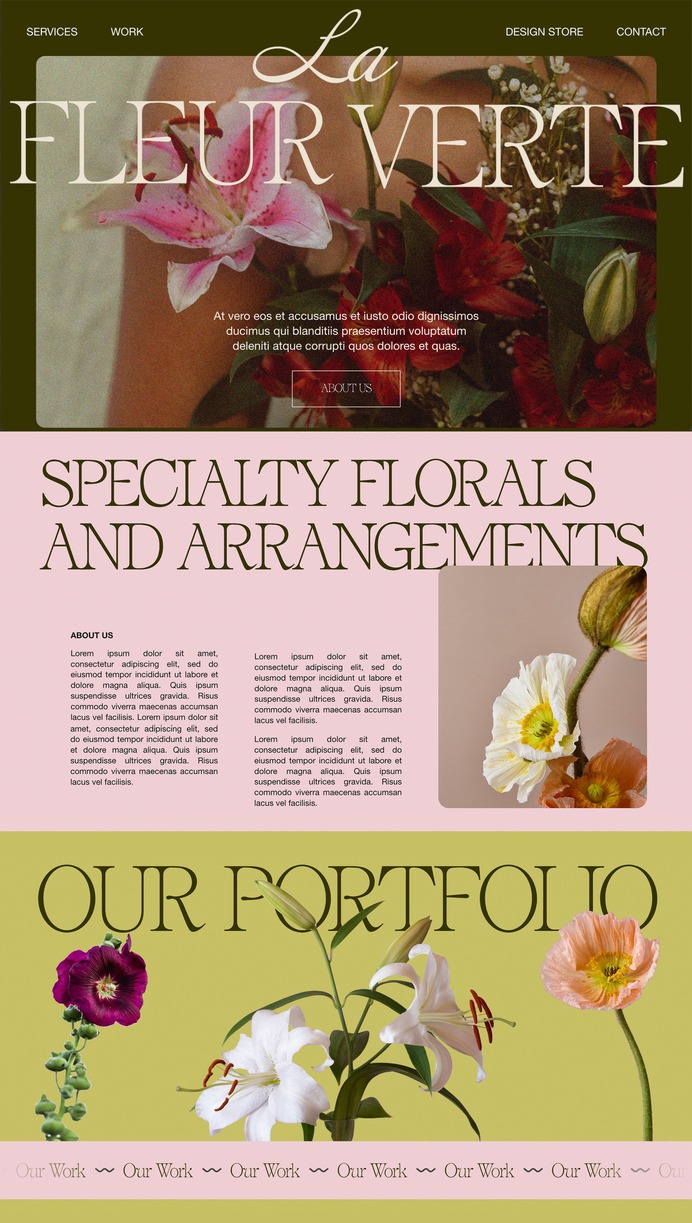Fleur Verte Website Design by JZ Creative Space
