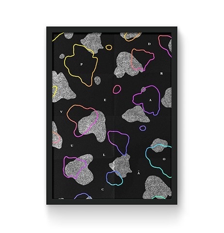 Pedra Vulcão (Volcanic Stone) - Silkscreen printing by João Roma #fragments #design #graphic #puzzle #pieces #poster #art