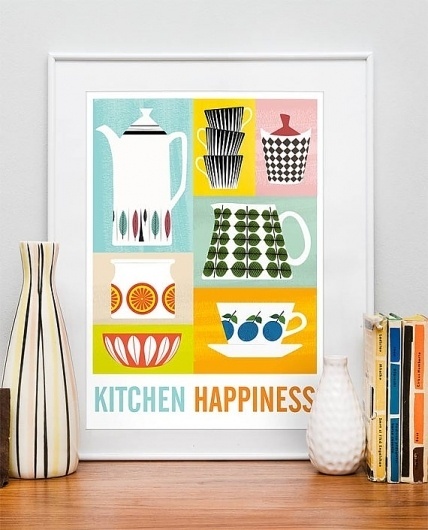 Art for kitchen Mid century poster kitchen art Stig by handz #print #psoter #illustration #scandinavian #ha #art