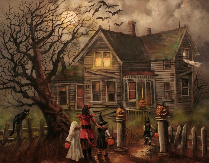 beginner easy halloween paintings & paint by numbers #painting