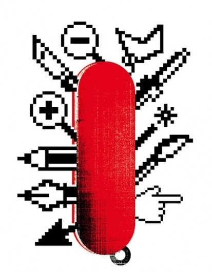 this isn't happiness™ #lasso #swiss #army #icon #hand #photoshop #pen #brush #knife #pencil