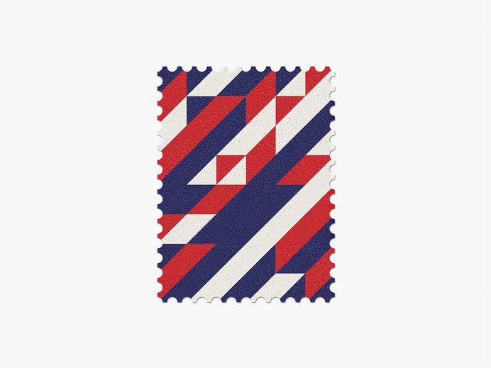 Costa Rica #stamp #graphic #maan #geometric #illustration #minimal #2014 #worldcup #brazil