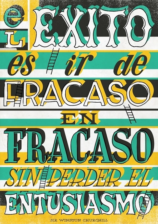 Winston Churchill | 2012 Poster Book by 22DG #2012 #design #book #quotes #handwritting #poster #22dg #editorial #typography