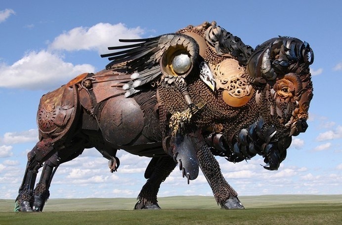 Amazing Metal Animal Sculptures By John Lopez #metal #sculpture #animal #bull