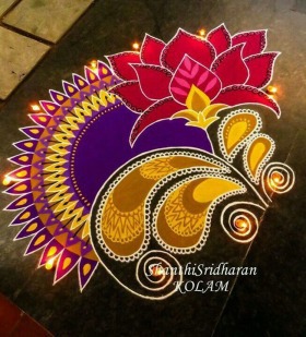 Flower rangoli Designs