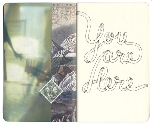 You are here Notebook Sketch - Design Work Life #stamp #script #sketchbook #drawn #type #sketch