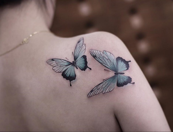 #tattoo #butterfly #shoulder #women