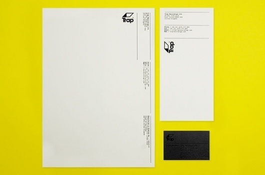 Trap Identity System | Gridness #white #print #trap #black #grid #brand #identity #stationery #typography