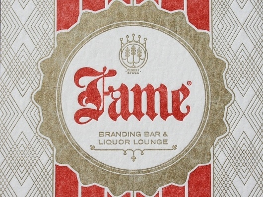FAME Party Invitation | Studio On Fire #badge #pattern #branding #fame #blackletter #bingo