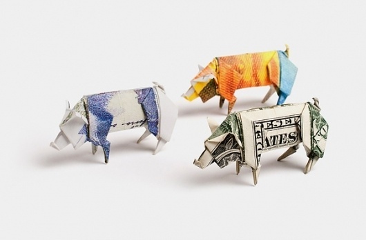 Payment Systems Group on the Behance Network #photo #pig #photography #origami #money