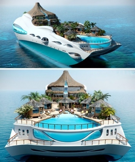 Luxury Overboard: Private Yacht as Tropical Island Paradise | Designs & Ideas on Dornob #amazing #tropical #design #yacht #paradise #cruise #holiday #bali