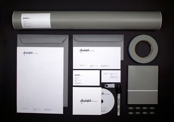 Alex Bartsch stationery #urban #knolling #branding #direction #photography #art #stationery #layout #grey