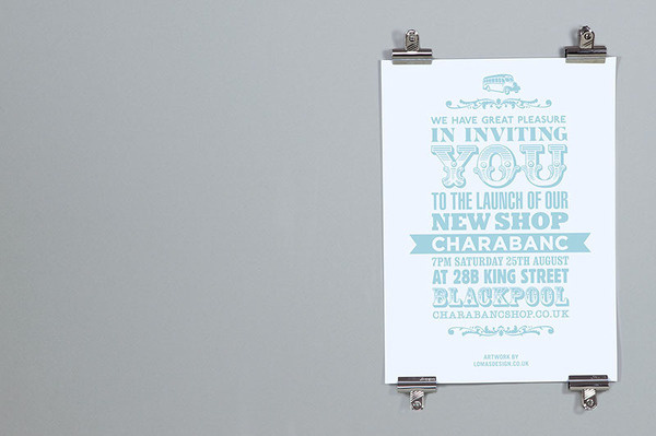 Charabanc Lomas Design #robert #shop #print #design #lomas #vintage #poster #charabanc