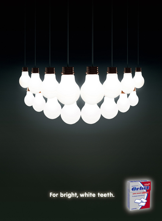 Wrigleys Orbit: Bright teeth | Ads of the World #illustration