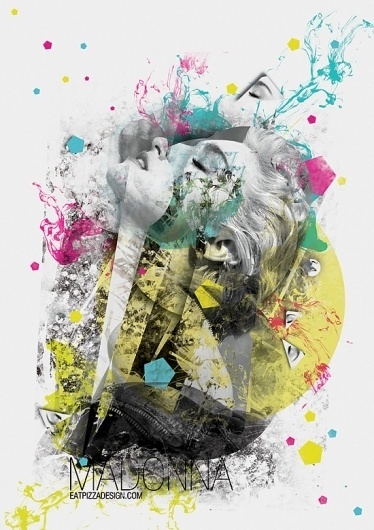 Madonna Tribute « Eat Pizza Design #pop #graphic #illustration #retr #poster #madonna