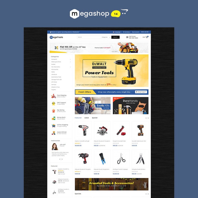 #MegaShop - #Opencart Multi-Purpose Responsive #Theme | #TemplateTrip #eCommerce #Website #Template