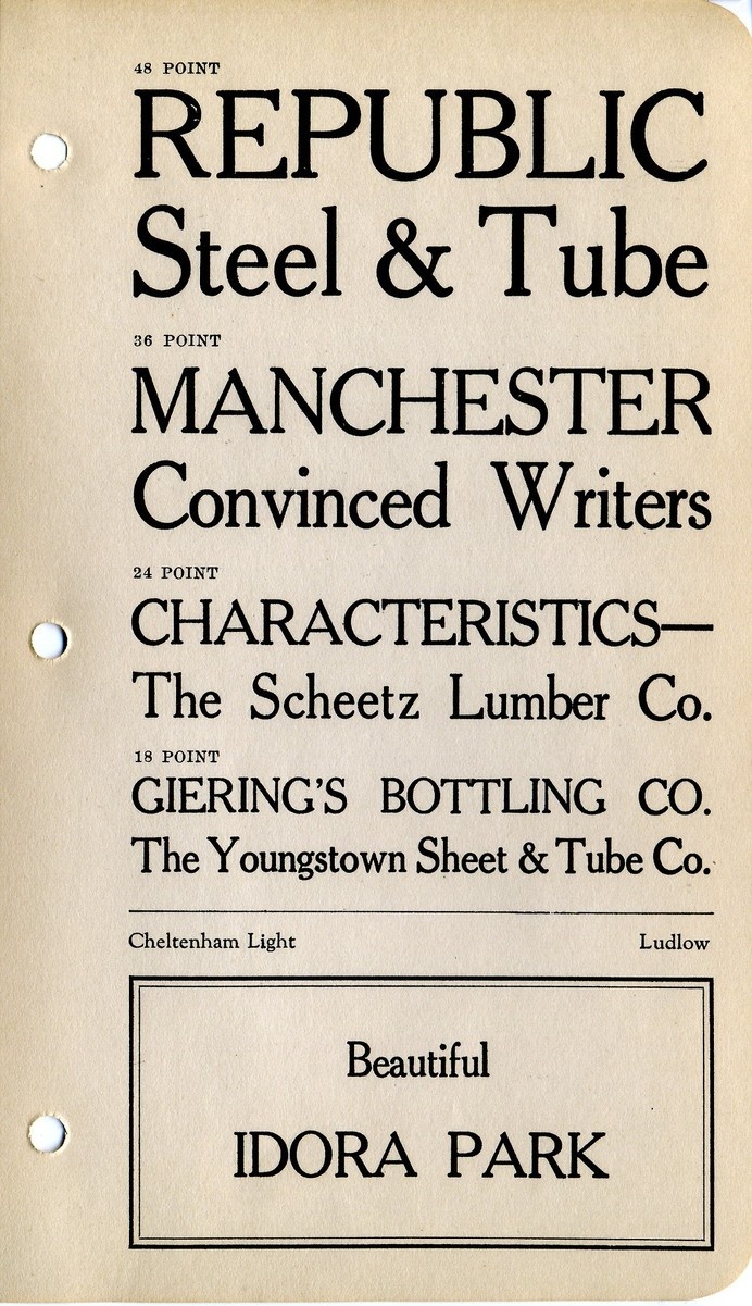 Cheltenham Light type specimen #cheltenham #type #specimen