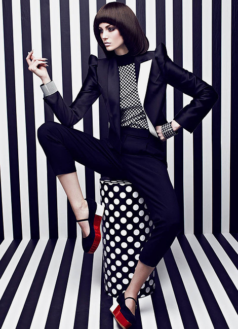 Samantha Rayner x Chris Nicholls #fashion #stripes