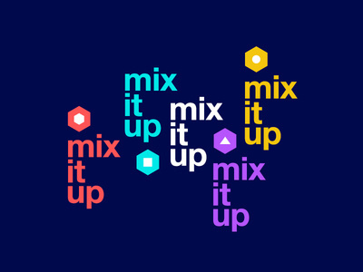 Mix it up // Branding #logomark #logo #branding #red #type #poster #shape #colour #color #iconset #icons #icon