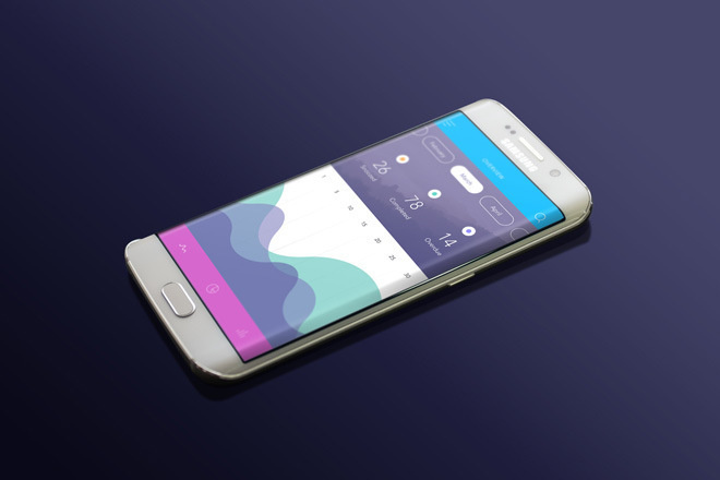 Free Samsung Galaxy S6 Edge Mockup PSD