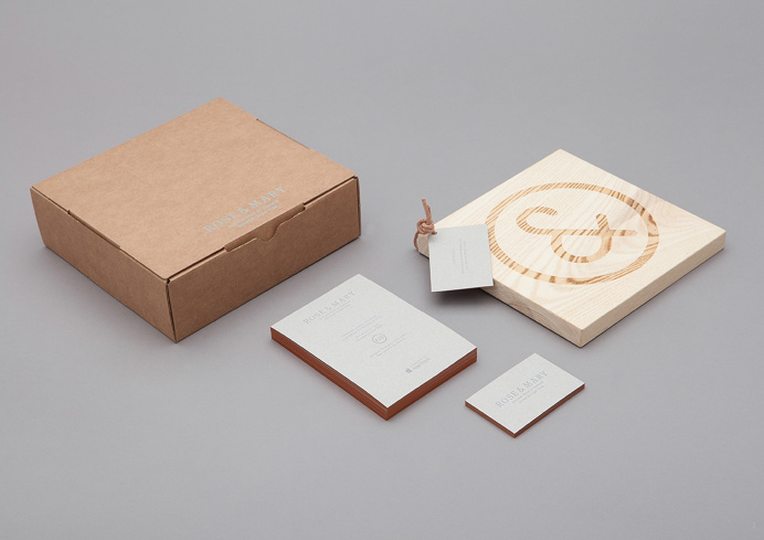 rose & mary branding stationery graphic design cooking cook eat restaurant deluxe luxury minimal print menu business card mindsparkle mag wo