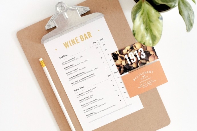 1913 | Design by Rowan Made #stationary #menu #branding