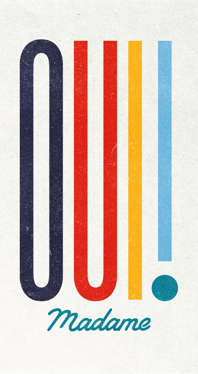 Oui Madame #lettering #script #color #bold #yes #french #wallpaper #madame #typography