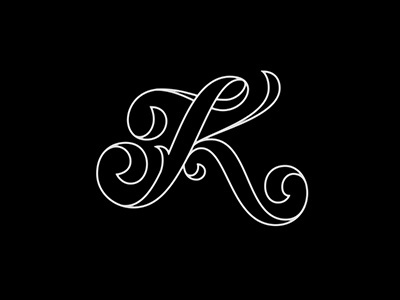 k typography lettering