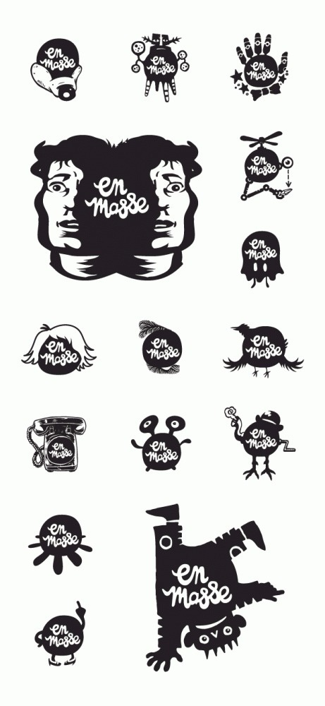 En Masse | Écorce Atelier Créatif #white #branding #print #en #level #next #black #illustration #masse #and